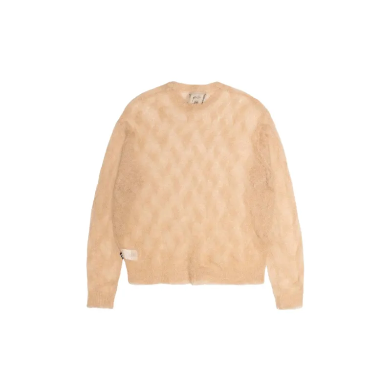 Stussy Loose Knit Cross Cable Sweater-13