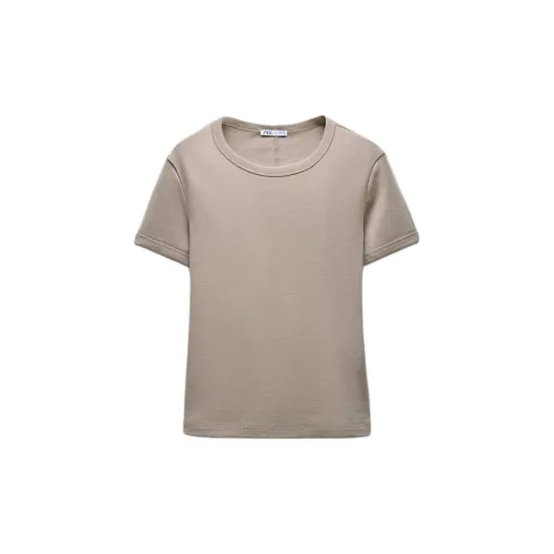 ZARA T-Shirts Women's Gray