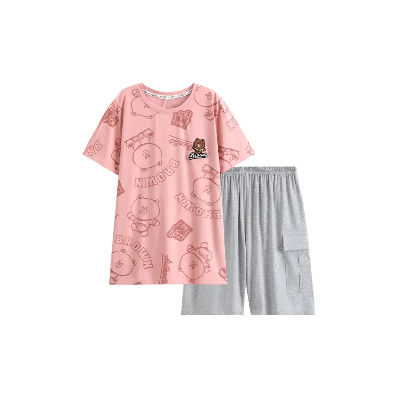 FENTENG x LINE FRIENDS Brown Bear Pajama Set Men's-2