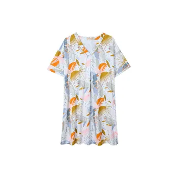 AUTUMNDEER Nightgown Women's QHDN233D Light Blue