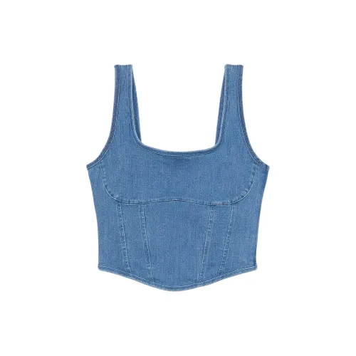 Victoria's Secret PINK BRALETTES & BRA TOPS THE CINCHED CORSET TOP/DB Bra Women's Denim Blue