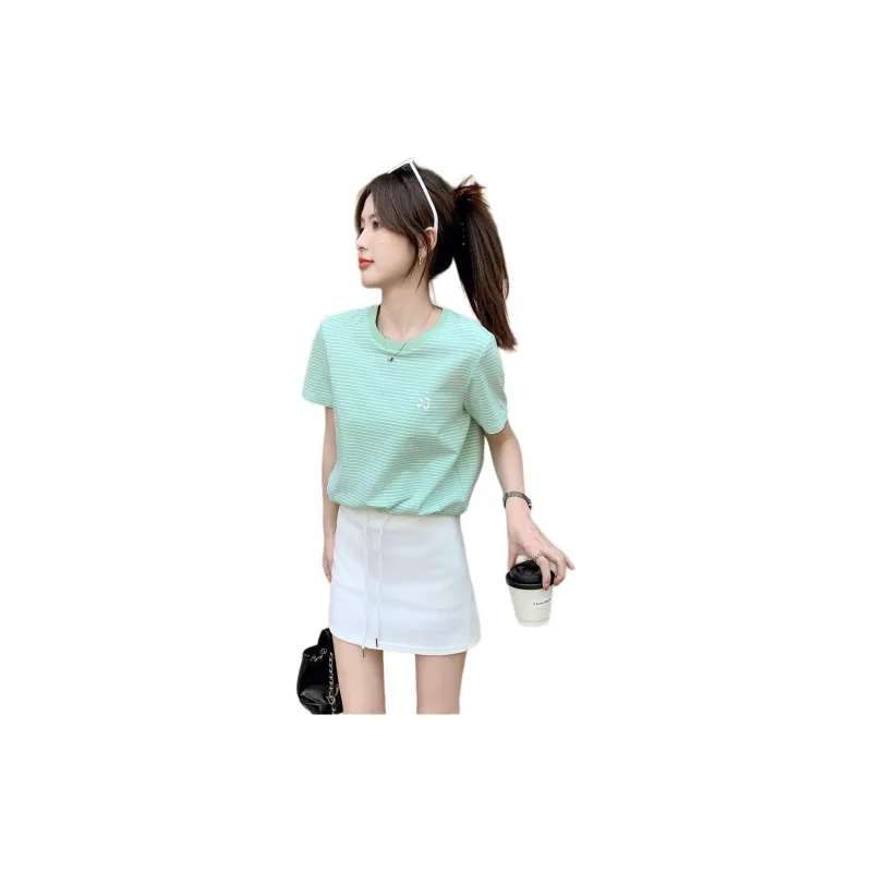 Tonlion T Shirt Women's Mint Green-2