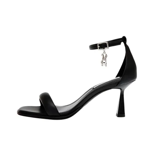 STEVE MADDEN Strap Rounded 7cm Women's Black
