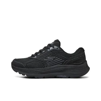 Skechers Cushioning Wear Resistant Low Top Running Shoes Women's All Black