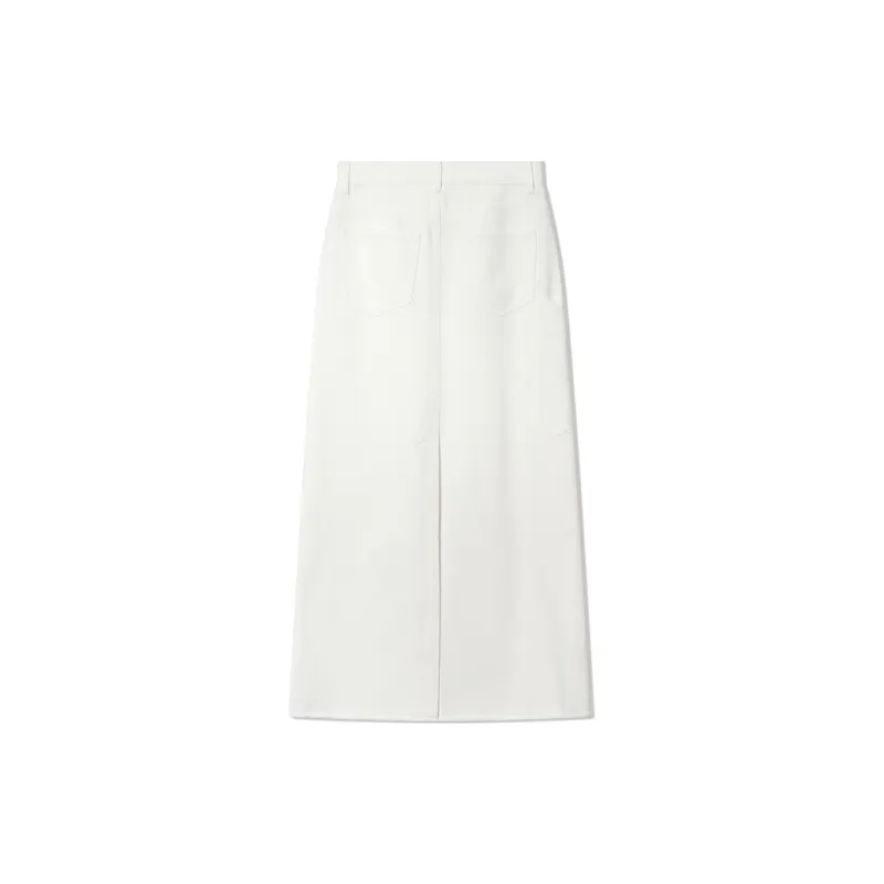 COVERINS Casual Long Skirt Women's White-1