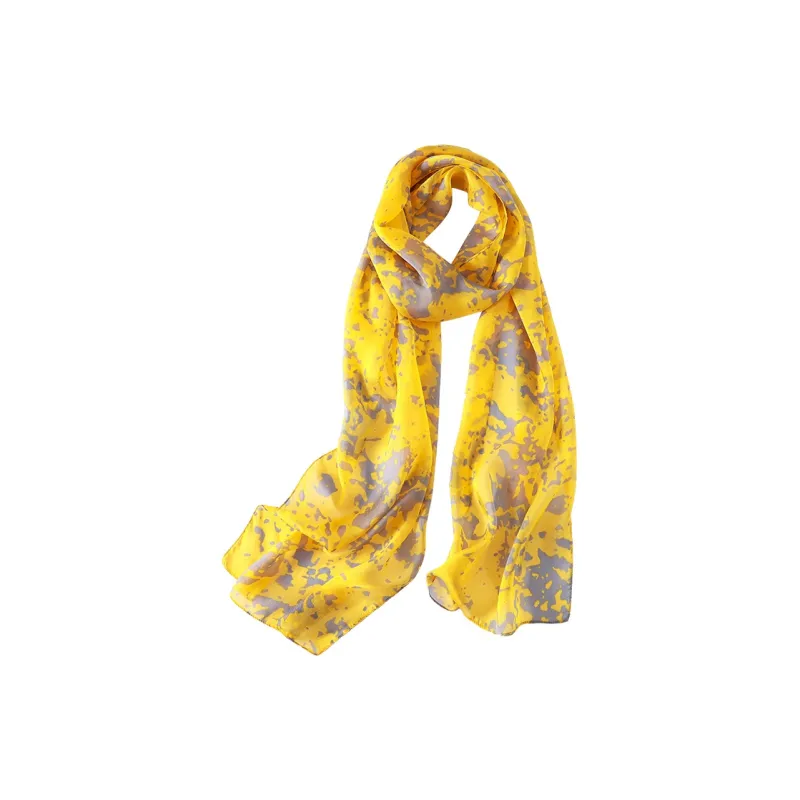Hang Silk Road Mulberry Silk Silk Scarves Women's White-12
