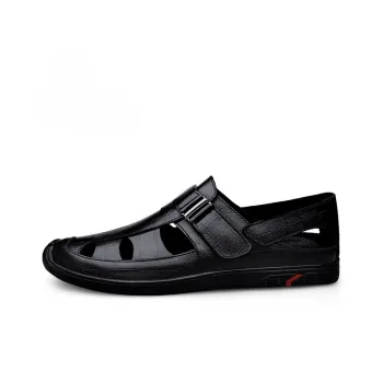 AUSFAMDS Casual Shoes Men Low Top Black Brown