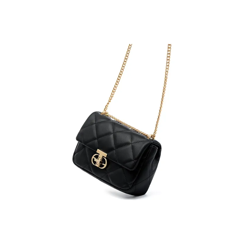 Carnival Keep Cow Leather Shoulder Bag Crossbody Bag Shoulder Bag Small Size Women's Black/Ecru/Red-4