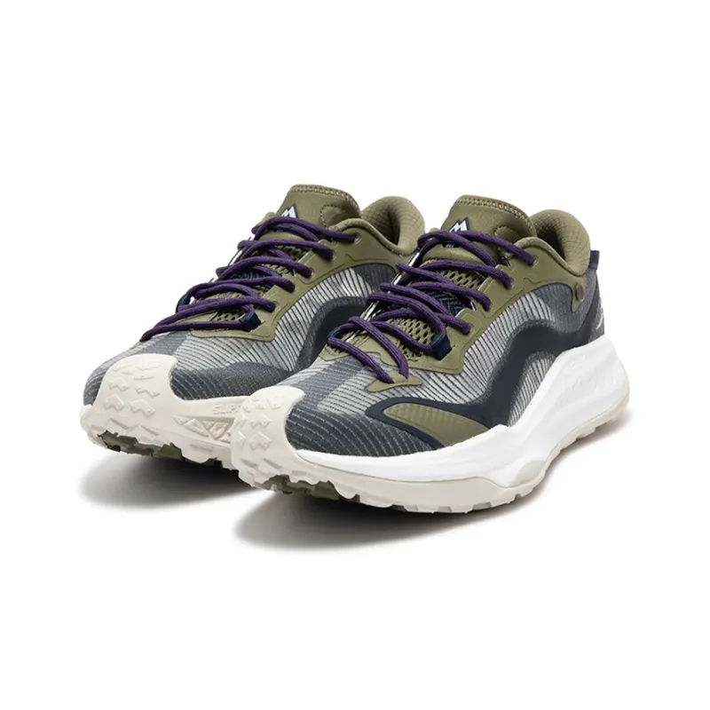 361° Anti-Slip Wear-Resistant Low-Top Running Shoes Men's Army Green Black Shadow Blue-1