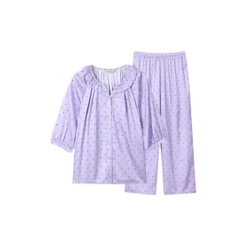 AUTUMNDEER Pajama Set Women's Light Purple
