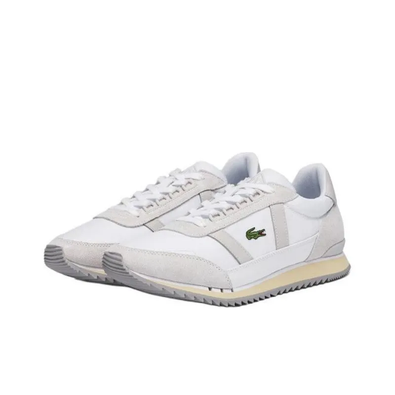 LACOSTE Anti Slip Wear Resistant Low Top Casual Shoes Men's Ecru-2