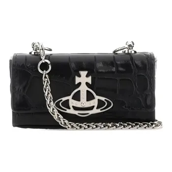 Vivienne Westwood Cow Leather Lipstick Case, Handbag, Shoulder Bag Women's Black