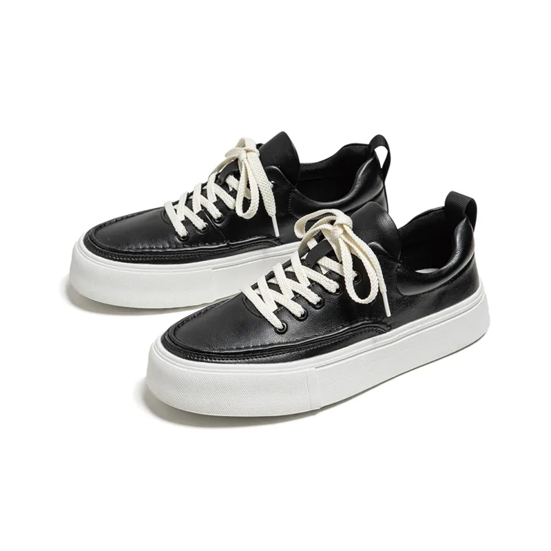 BUFFALO BOUND Anti-Slip Wear-Resistant Low-Top Skateboard Shoes Men's Black-1
