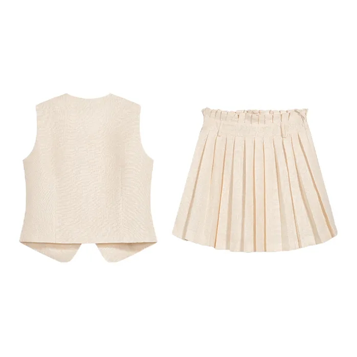 BEAUTIFUL CONFESSION Skirt Set Women's Apricot-1