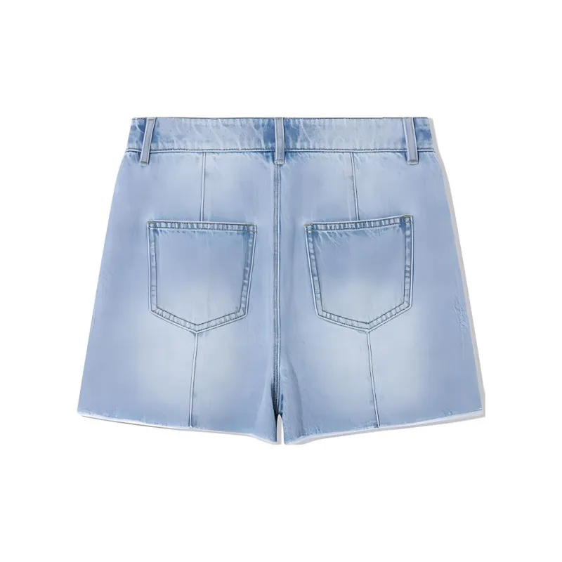 COVERINS Denim Short Skirts Women's Light Blue-1