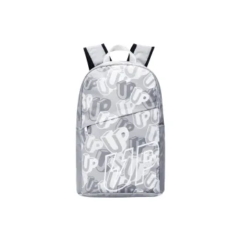TURN UP Nylon Backpack Unisex Silver Gray