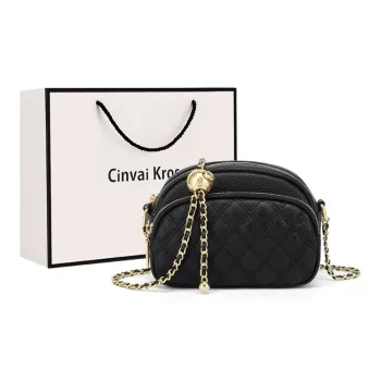 Simvay Clos Cow Leather With Ultra-Fine Shoulder Bag Crossbody Bag Shoulder Bag Small Size Women's Black/Aqua Blue