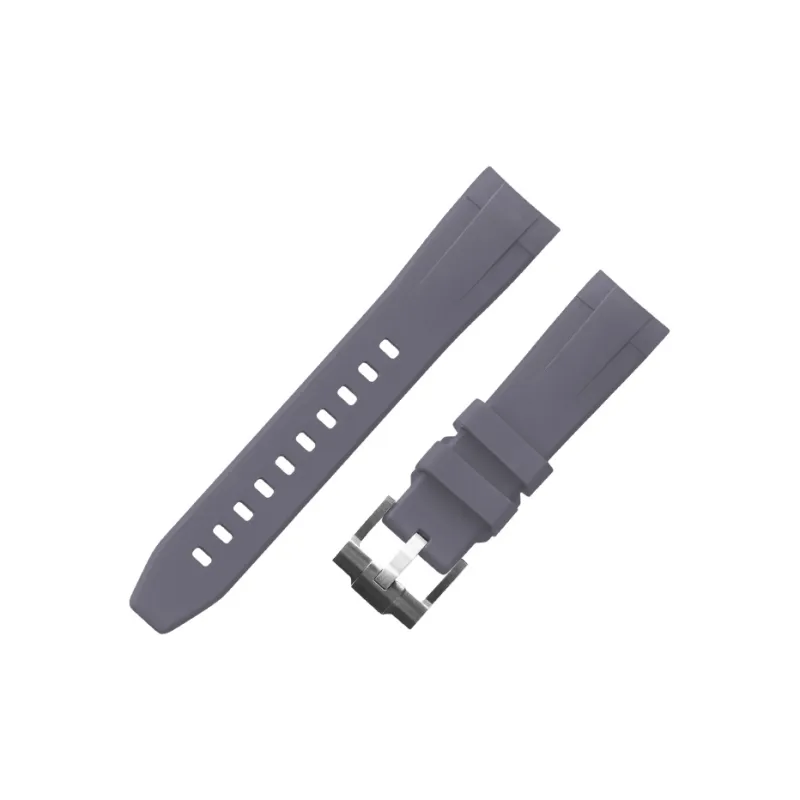 VAGENARI Curved Interface Rubber Strap Compatible Yacht Master 37mm 268621 268622 Watch Band Unisex-2