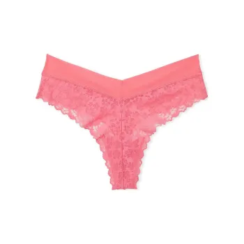 Victoria's Secret PINK NO-SHOW THONG PANTY / CFC Underpants Women's 1 Pack Coral