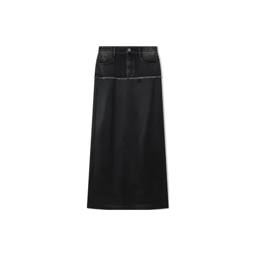 COVERINS Denim Long Skirts Women's Black