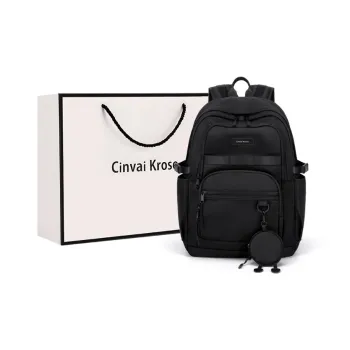 Simvay Clos Fabric Backpack Backpack Travel Bag Large Size Women's Jasmine Milkshake/Mysterious Black