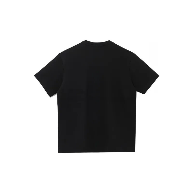 New Era X MLB New York Yankees Logo Letter Print Crewneck T-Shirt Black-1