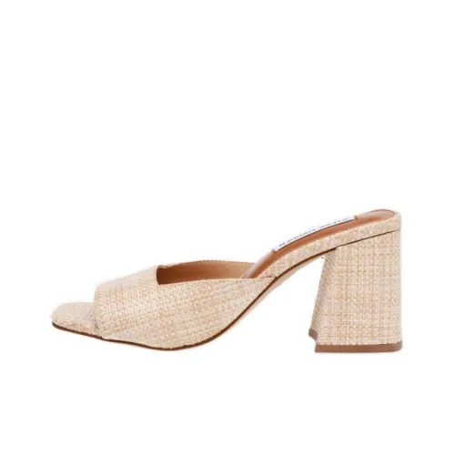 STEVE MADDEN Rubber Sole Abrasion-Resistant Slide Slippers Women's Beige
