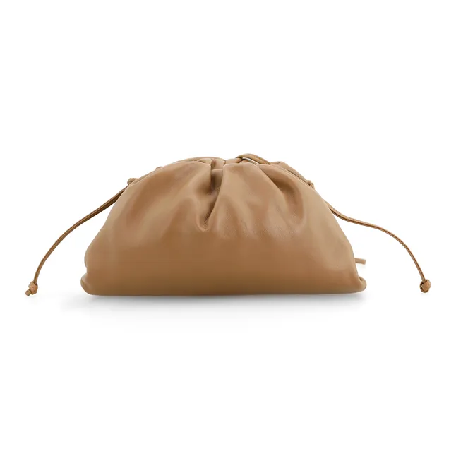Bottega Veneta POUCH Cloud Bag Cow Leather One Shoulder Crossbody Clutch Mini Women's Teak-4