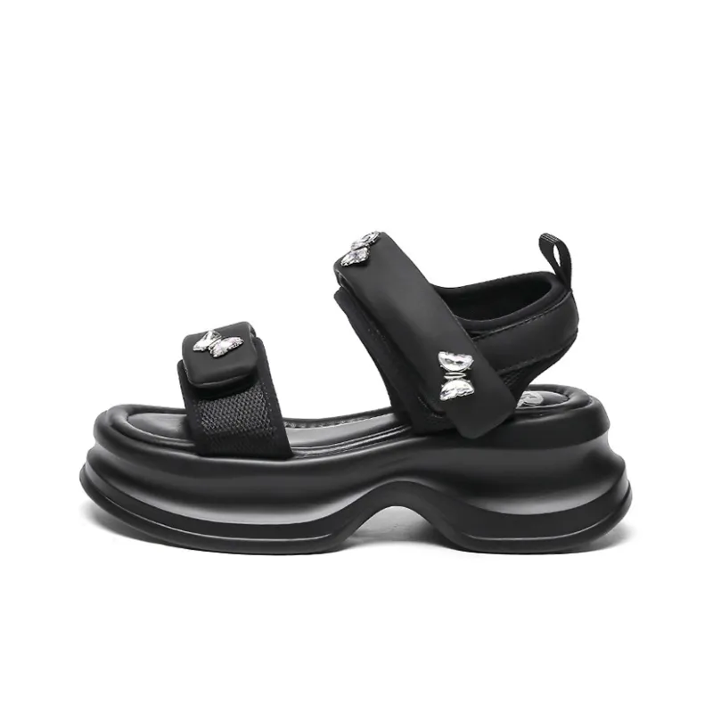 WOOS BOBO Versatile Casual Beach Shoes Strap Sandals 6cm Women's-1
