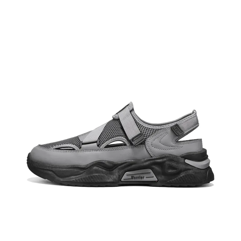 Warrior Casual Chef Shoes Abrasion Resistant Slip Resistant Beach Sandals Men's Gray-0