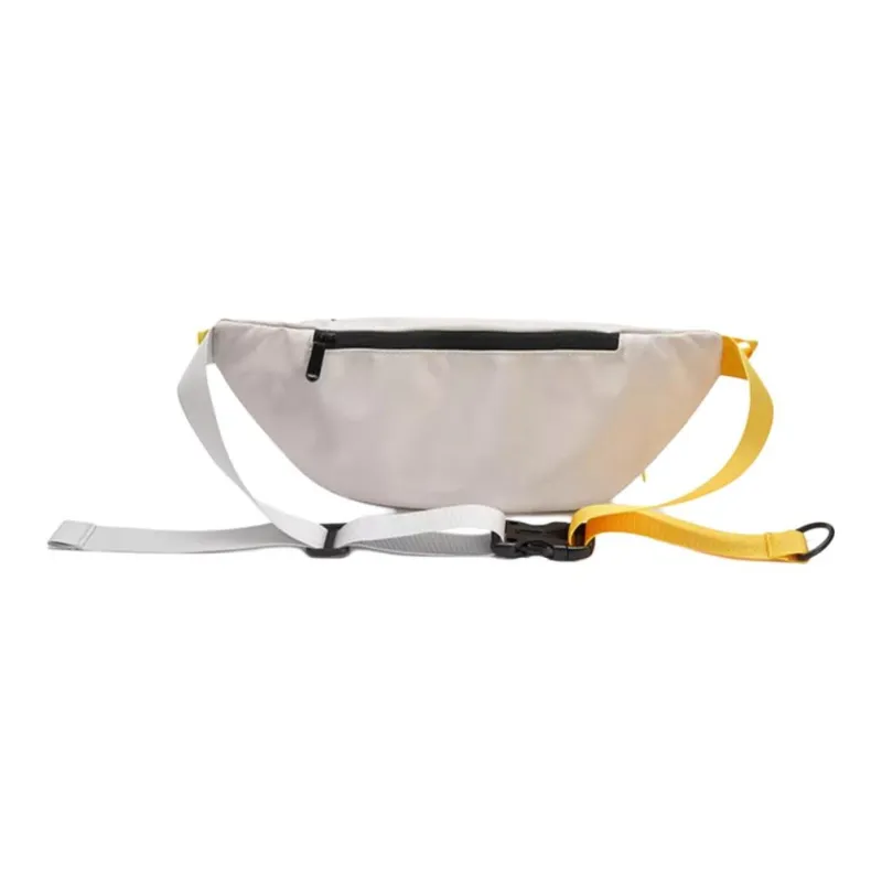 XTEP Fabric One Shoulder Sling Bag Fanny Pack Unisex Light Gray/Black/Blue-2