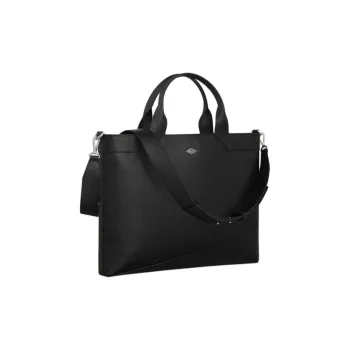 CARTIER Calfskin One Shoulder Crossbody Portable Briefcases Men's Black