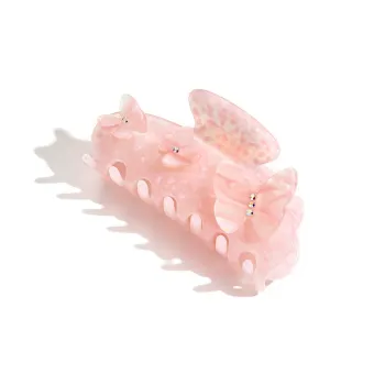 CAROMAY Hair Clips Women's Peach Pink/Gothic Butterfly
