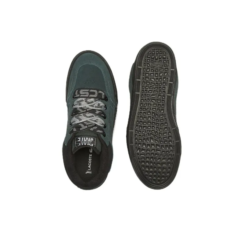 LACOSTE Low Top Skateboard Shoes Men's Dark Green-4
