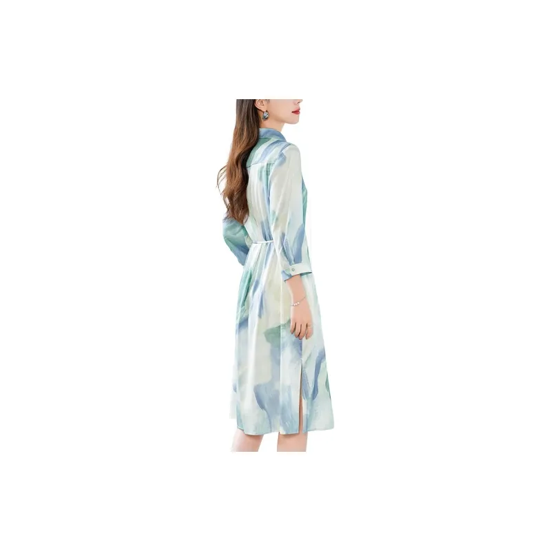 To The West SS24 Long Sleeved Dresses Women's Green-2