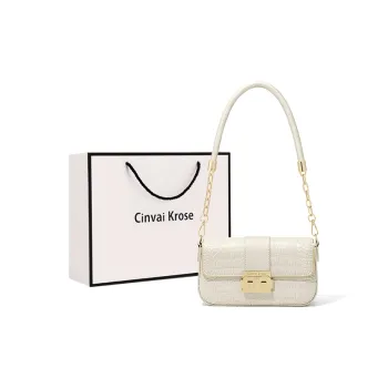 Simvay Clos Cow Leather With Synthetic Leather Shoulder Bag Small Square Bag Shoulder Bag Small Size Women's