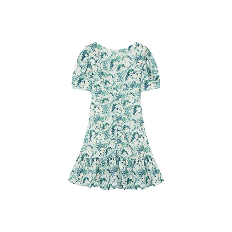 THE SEA LIFE Short Sleeved Dress Women's Turquoise-1