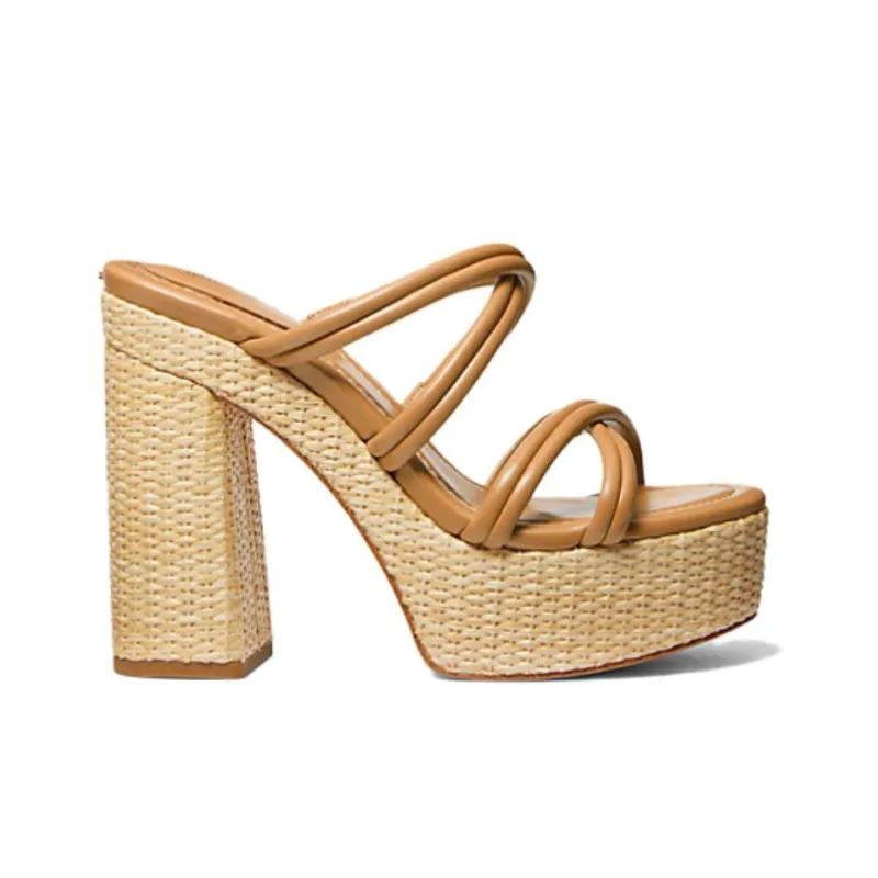 MICHAEL KORS Corrine 127mm Leather Platform Sandals Women's-1