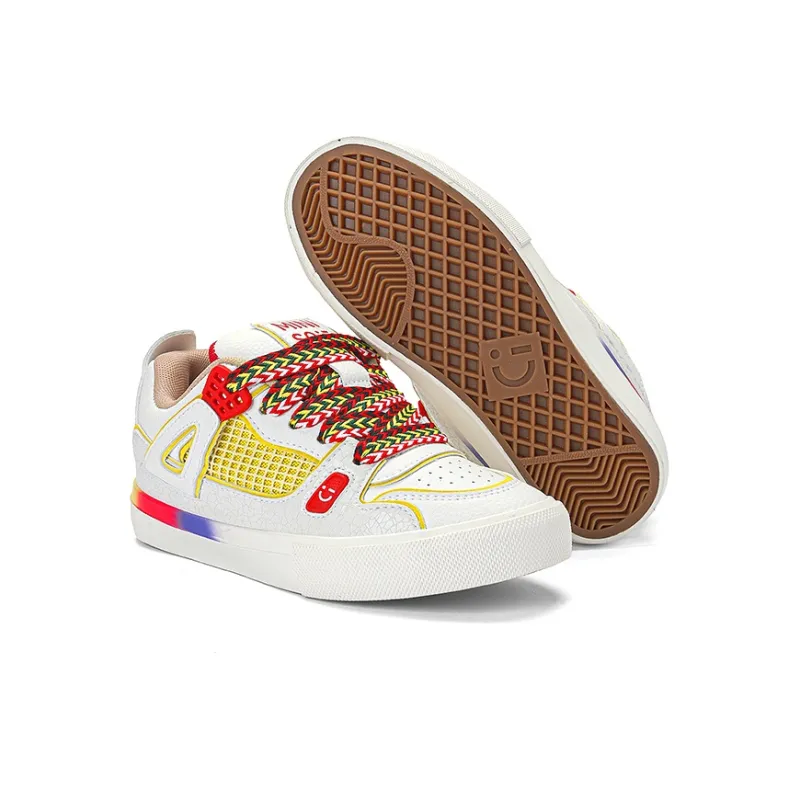 MINISO Skateboard Shoes Unisex Neon Yellow-4