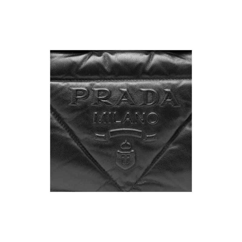 PRADA Nappa Leather Shoulder Bag Crossbody Bag Handbag Regular Women's Black-7