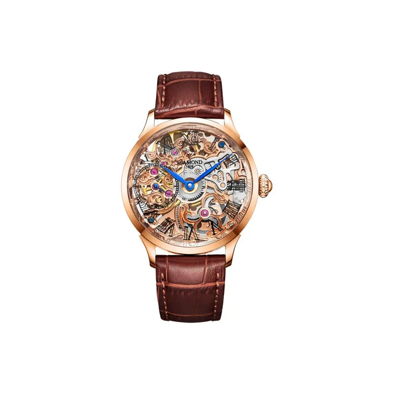 Diamond Manual Mechanical Movement Men's Watches Cut-Out Dial-23
