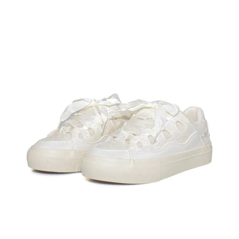 B10CROWN Slip Resistant Breathable Low Top Skateboard Shoes Women's Beige-4