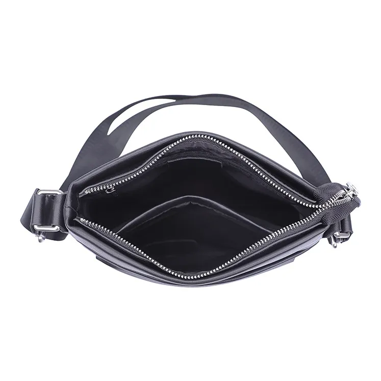 DOSRFINI Top Grain Cow Leather Genuine Leather Shoulder Bag Regular Men's Black-2