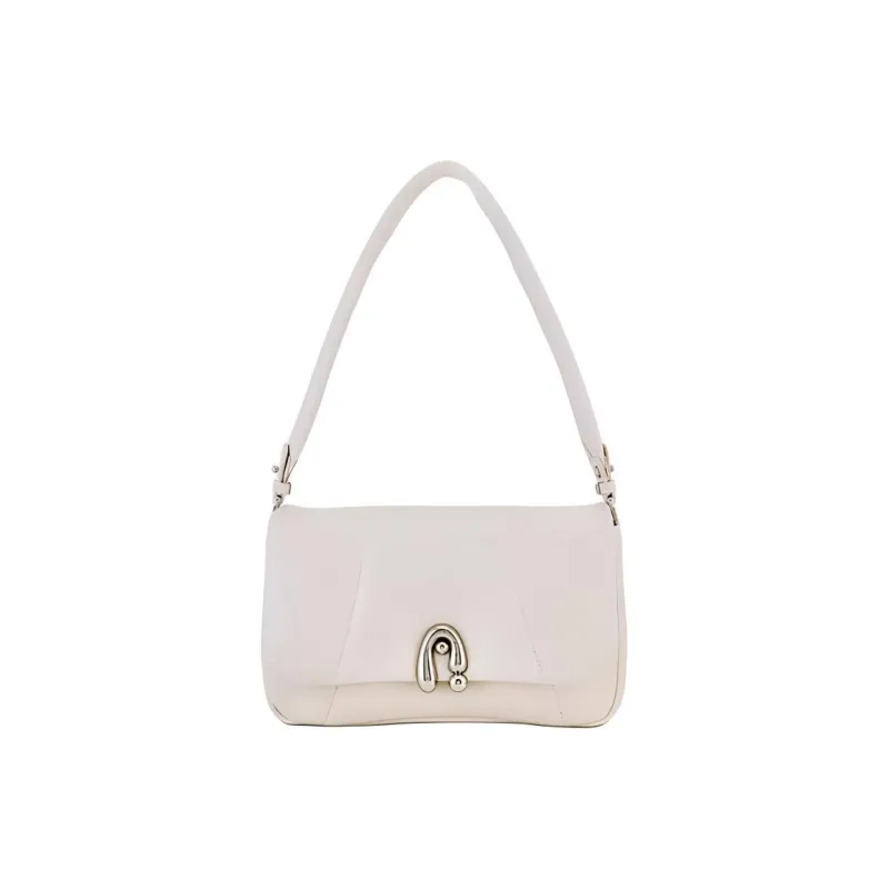 Hush Puppies Sheepskin With Synthetic Leather Small Square Bag Shoulder Bag Women's Black/White-6