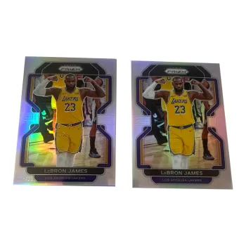 PANINI 21 22 Lakers LeBron James Prizm Refringence Combination Star Card Product Access Sports Cards 2 Pcs