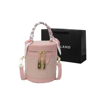 PINK·LAND PU One Shoulder Handbags Women's Pink/White/Blue/Black