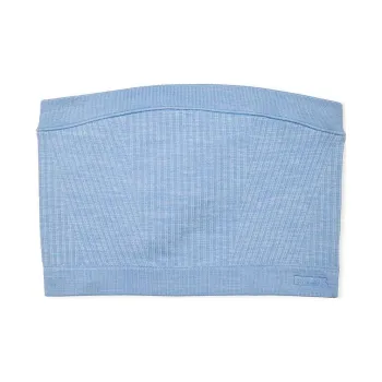 Victoria's Secret PINK SEAMLESS STRAPLESS SPORTS BRALETTE/DenimBlue Bra Women's Denim Blue