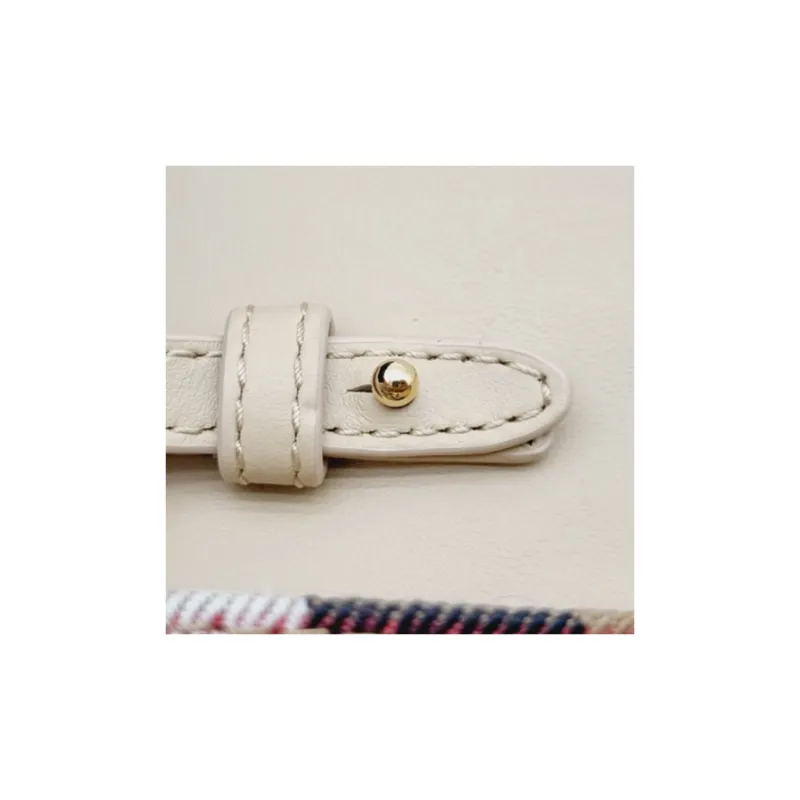 Burberry Canvas With Leather Envelope Bag, One Shoulder Crossbody, Clutch Women's Light Beige-6