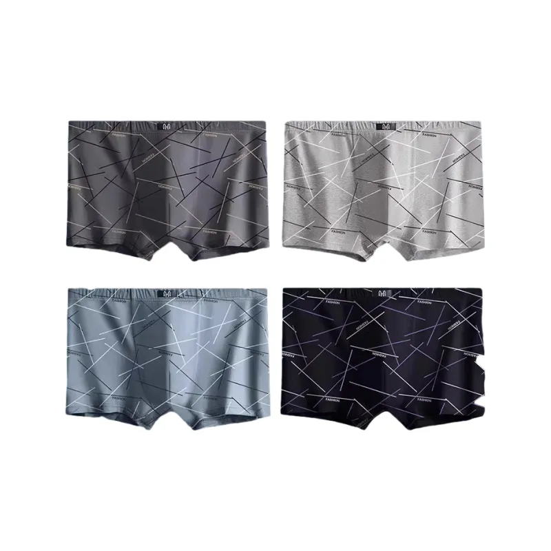 H YXIANG Underpants Men's 4 Pack-4