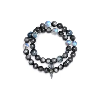 Cuud Obsidian Jade Bracelets Men's
